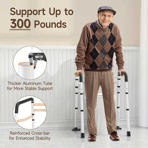 Barre d'appui de sécurité pour toilettes en acier inoxydable, murale, réglable, antidérapante et pliable, pour personnes âgées, aide à la stabilité en toilette - Product Image 6