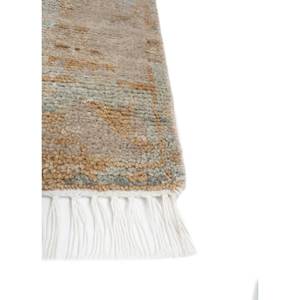 Tapis en laine noué à la main Thyme Gold, design médaillon classique AKWL-1716, motif rectangulaire pour couloir, salon et chambre à coucher - Product Image 4