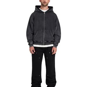 2025มีฮู้ดแบบสวมหัวสำหรับผู้ชายเสื้อฮู้ดผู้ชายแบบลำลองแบบถอดออกทางศีรษะมีฮู้ดผ้าคอตตอนผสมใหม่ออกแบบได้ตามต้องการ - Product Image 1