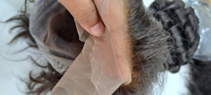 Cierre de Encaje con Cabello Humano Remy Indio, Rizado Afro Kinky, 130% de Densidad, Parte Media, Textura de 24mm, Nudos Invisibles Decolorados - Product Image 4