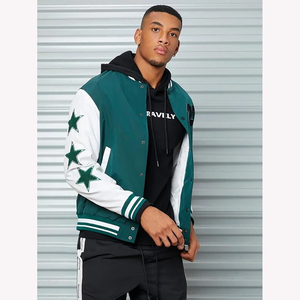 New Arrival Varsity <b>Jacket</b> for Men Casual Wear Clothing Patchwork Soft Comfortable Fabric Varsity <b>Jacket</b> - Product Image 6