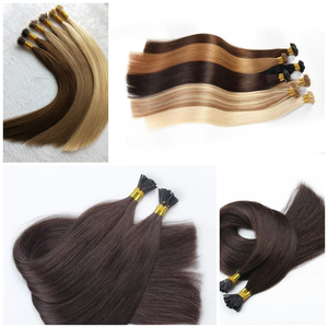 Extensions de luxe blond platine Remy I-Tip ton clair pour un style sans couture et durable - Product Image 1