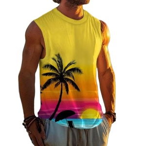 Chemises d'entraînement athlétique sans manches pour hommes Débardeur de musculation en polyester pour hommes Chemise musculaire - Product Image 1