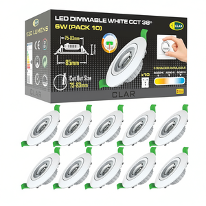 Anneau de downlight réglable CCT blanc 6W 75-78mm 38 pour éclairage personnalisé - Product Image 2