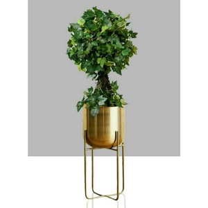 Lujoso florero de Metal pulido con espejo dorado, acabado recubierto de polvo para impresionantes arreglos florales y decoración del hogar en el jardín - Product Image 2