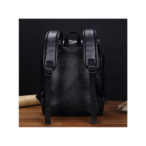 Vente en gros, sac à dos personnalisé pour ordinateur portable, sac mode noir en cuir souple, sac à dos scolaire pour hommes - Product Image 4