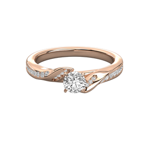 Bague solitaire en or 14 carats pour femmes avec diamant cultivé en laboratoire - Product Image 3