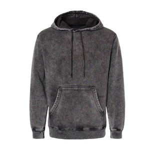 Sudadera con capucha Unisex clásica desgastada con lavado ácido personalizable 100% algodón de gran tamaño recortada moda estampado bordado sudadera hombres - Product Image 6
