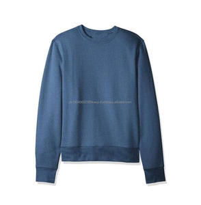 Ropa de hombre de manga larga con cuello redondo sólido sudaderas de lana en blanco sudadera de tripulación personalizada - Product Image 1