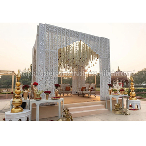 Mandap Moderno para Bodas con Temática Exterior, Diseño de Metal Cortado con Láser, Tamaño Personalizable, DSTExports, Gran Venta, Suiza - Product Image 1