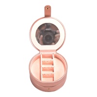 Boîte d'emballage de bijoux de luxe RTS Boîtes à bijoux unies de taille voyage avec insert en velours
