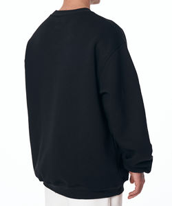 Streetwear urbain oversize noir à col ras du cou basique 100% coton Produit OEM de qualité supérieure pour homme 2024 - Product Image 4