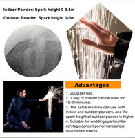 Poudre composite de 200g pour machine à étincelles froides, Ti, pour intérieur et extérieur, pour scène de mariage