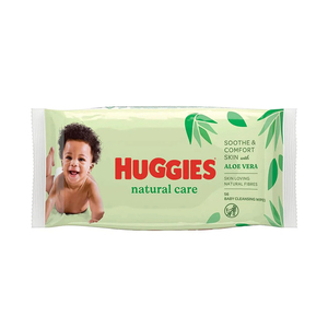 Huggies Baby Wipes 56s Ces chiffons épais en coton sont durables et humides même si le paquet est laissé ouvert. - Product Image 2
