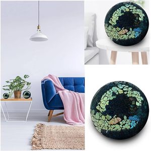 Belles boules de Noël en verre mosaïque brillante pour la décoration de fête de vacances boules de Noël en verre mosaïque faites à la main pour le salon - Product Image 3