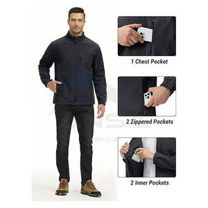 Veste d'équipe de moto à coque souple personnalisée hautement imperméable à l'eau équipement de protection à col montant avec tissu Softshell durable - Product Image 5