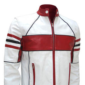 Nouvelle veste en cuir avec logo et design personnalisés, fabricants de vêtements, manches en cuir, streetwear, veste en cuir de style universitaire pour homme - Product Image 6