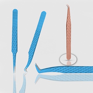 Pinzas para pestañas de acero inoxidable con recubrimiento en polvo tipo A, diseño personalizado para pestañas intrincadas - Product Image 5