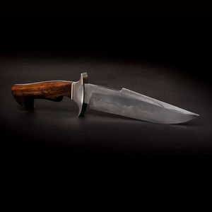 Cuchillo de caza hecho a mano personalizado Material de hoja San Mai Acero con mango de madera Funda de cuero OEM Soporte personalizado para bricolaje. - Product Image 3