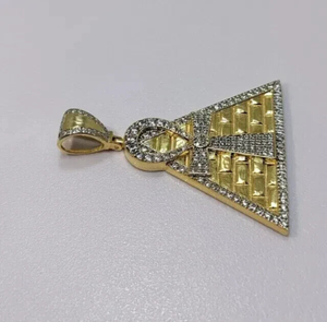 Radiante brillante Unisex Hip Hop corte redondo oro blanco Moissanite diamante colgante mejorado VVS claridad GRA certificado para niños - Product Image 2