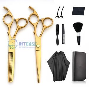 Ensemble de ciseaux professionnels pour la coupe et l'amincissement des cheveux Kit de salon de coiffure en acier inoxydable à bords tranchants pour stylistes - Product Image 6