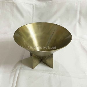 Offre Spéciale antique or aluminium cône bol moderne maison décorative fruits/noix/chocolat bol Restaurant utiliser Table de fête - Product Image 2