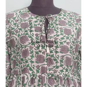 Vestido Maxi de Algodón Ecológico para Mujer, Estilo Bohemio, Estampado Floral, Lavable, Tejido a Mano, 100% Algodón, Informal, para Verano - Product Image 3