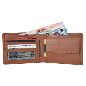 Cartera Bifold de Cuero Genuino para Hombre con 1 Ranura para Tarjetas en la Parte Trasera - Product Image 1