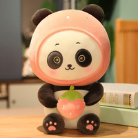 Groothandel Gevulde Fruit Panda Pluche Speelgoed Custom Dier Beer Panda Pluche Met Fruit Panda Beer Pluche