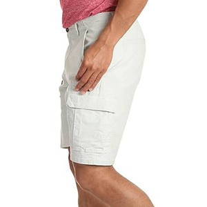 Shorts cargo classiques pour hommes, respirants, 100% coton, taille mi-haute, décontractés, avec fermeture éclair, motif uni, tissage imperméable - Product Image 5