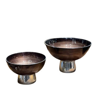 ชุดชามอลูมิเนียมโลหะดีไซน์ทรงกลม2ชิ้นชามเซรามิคญี่ปุ่นสำหรับใช้ในบ้านโรงแรม - Product Image 1