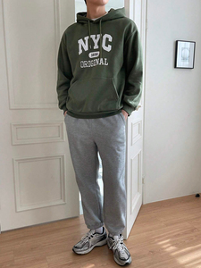 Sudadera con capucha lisa, desgastada, de gran tamaño, estilo vintage, 100% algodón, de diseño, para hombre, al por mayor - Product Image 5