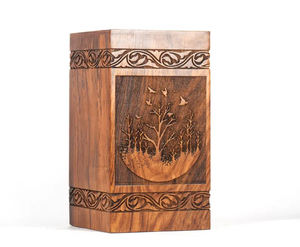 Classic High Quality Wooden Urn | Large Rosewood Cremation Box <b>for</b> Adult Male & Female Ash |Burial Memorial Home Display Storage - Product Image 3