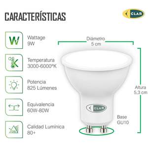 GU10 9W 825lm <b>LED</b> Bulb - Product Image 1