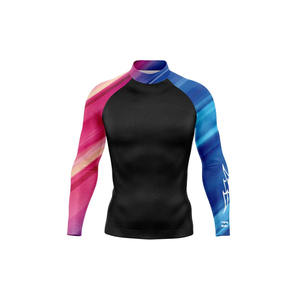 Chemises de compression respirantes pour hommes Gym Surf Plongée Rash Guard Sublimation Imprimé Spandex MMA OEM/ODM - Product Image 3