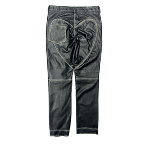 กางเกงยีนส์แบบผ่าข้างสำหรับผู้หญิงกางเกงเอวยาวปานกลางเอวแบนมีสีระบายด้านหน้าสำหรับฤดูหนาว - Product Image 5