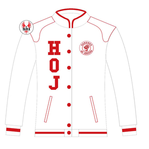Chaqueta Universitaria Personalizada de Carreras Heroines of Jericho |   Chaqueta de Carreras HOJ Masons Bordada a Medida en Sarga de Algodón - Product Image 6