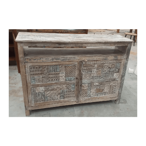 Armoire de luxe en bois récupéré antique à 2 portes de style rustique pour une utilisation intérieure et extérieure pour la chambre à coucher, la maison et le bureau. - Product Image 1