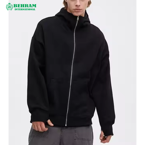 Veste à capuche unisexe avec fermeture éclair, entièrement zippée, en molleton French Terry, respirante, séchage rapide, pour l'hiver, athlétique, grandes tailles, meilleure qualité - Product Image 5