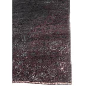 Tapis Azalea en laine et soie noué à la main, motif floral et abstrait, Pae-6134, rectangulaire, pour chambre et couloir, modèle de tapis de chambre, gris et noir - Product Image 4
