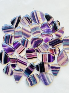 Hecho a mano liso pulido azul fluorita cabujón piedra preciosa natural para hacer joyas regalo perfecto para ella - Product Image 3