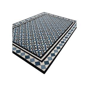 Alhambra Ivory - Alfombras de lana planas tejidas a mano con diseño geométrico de diamantes y rectángulos, alfombras de yute para el hogar, para la mesita de noche, ADWL-13160 - Product Image 2