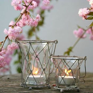 Bougeoirs en verre et fer forgé faits à la main, couleur or, écologiques, personnalisables pour la maison, les mariages, Pâques, Noël - Product Image 3