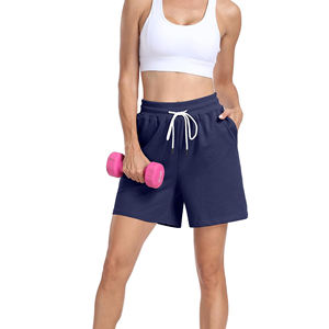 Pantalones cortos de fitness con logotipo personalizado 88% nailon 12% Spandex pantalones cortos de mujer 2 en 1 ropa deportiva de entrenamiento gimnasio correr Jogger pantalones cortos con forro - Product Image 1