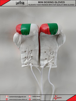Mini-gants de boxe promotionnels en cuir à lacets, couleur personnalisée, impression de logo sur mesure, porte-clés durable pour voiture
