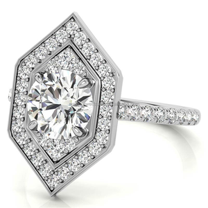 Impresionante anillo de plata 925 con diamantes de laboratorio marquise holandeses engastados en bisel y halo, ideal para regalo. - Product Image 6