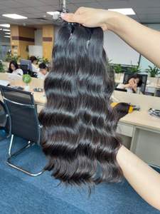 Precio de fábrica 100% Extensiones de cabello humano Remy Venta al por mayor Cabello ondulado natural con cutícula alineada - Product Image 2