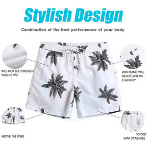 กางเกงขาสั้นผู้ชายผ้าฝ้าย 100% สไตล์ลำลอง เอวกลาง บริการ OEM คุณภาพสูง ดีไซน์ล่าสุด ชุดชายหาด แห้งเร็ว รับสกรีนลายตามสั่ง - Product Image 3
