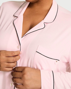 Conjuntos de pijamas de mujer personalizados al por mayor, ropa de casa para mujer, pijamas con logotipo personalizado, conjuntos de pijama para dormir - Product Image 2