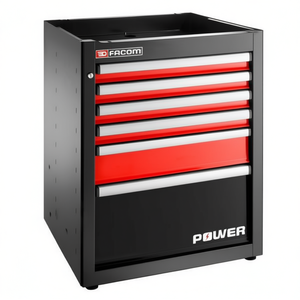 Gabinete Base Rojo Facom con 6 Cajones y 1 Cajón para Suministros, Gabinetes para Herramientas - Product Image 2